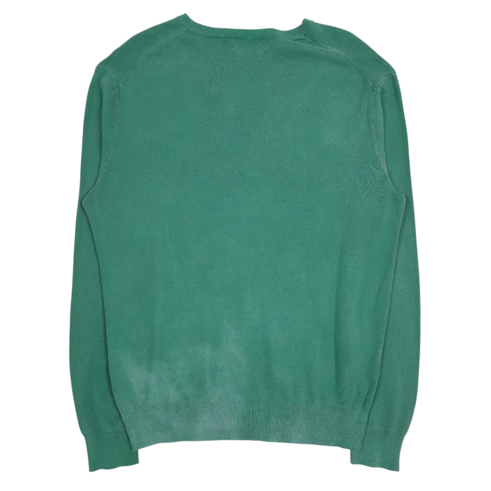 Mens Green Polo Ralph Lauren Pima V Neck Jumper