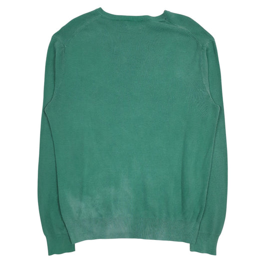 Mens Green Polo Ralph Lauren Pima V Neck Jumper
