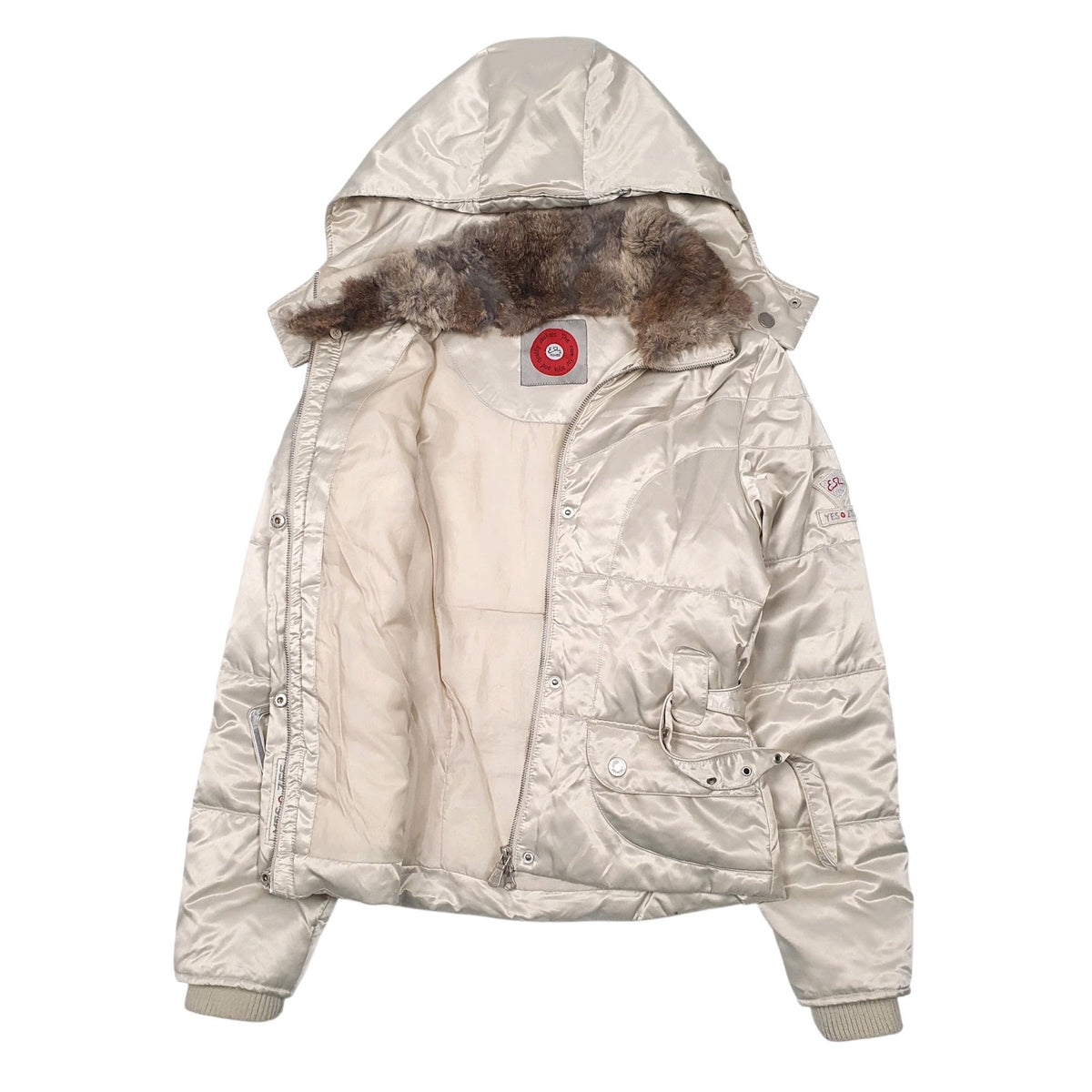 Womens Beige Yes Zee   Coat