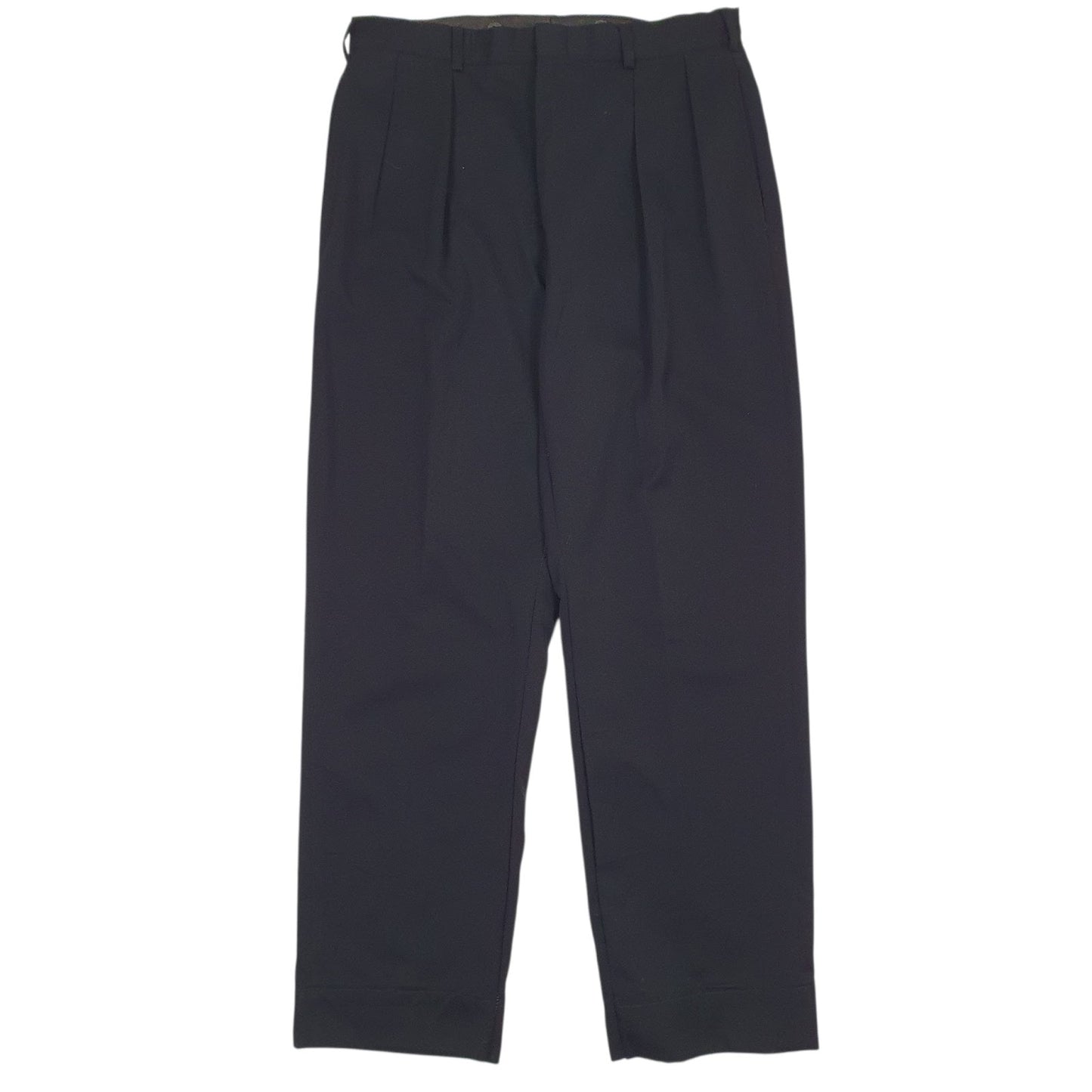 Mens Black Polo Ralph Lauren Pleated Formal Trousers