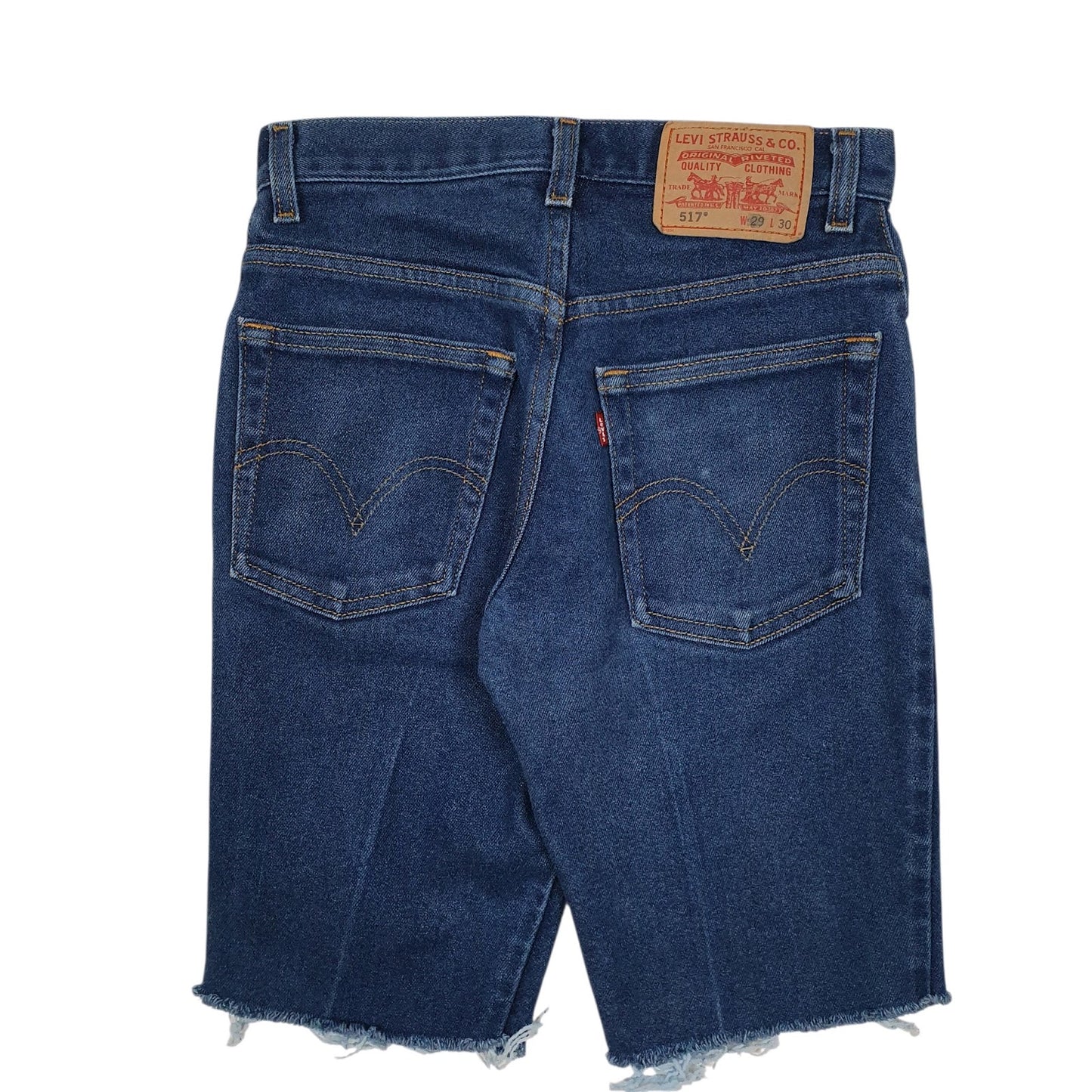 Mens Blue Levis 517 Cut Off  Shorts