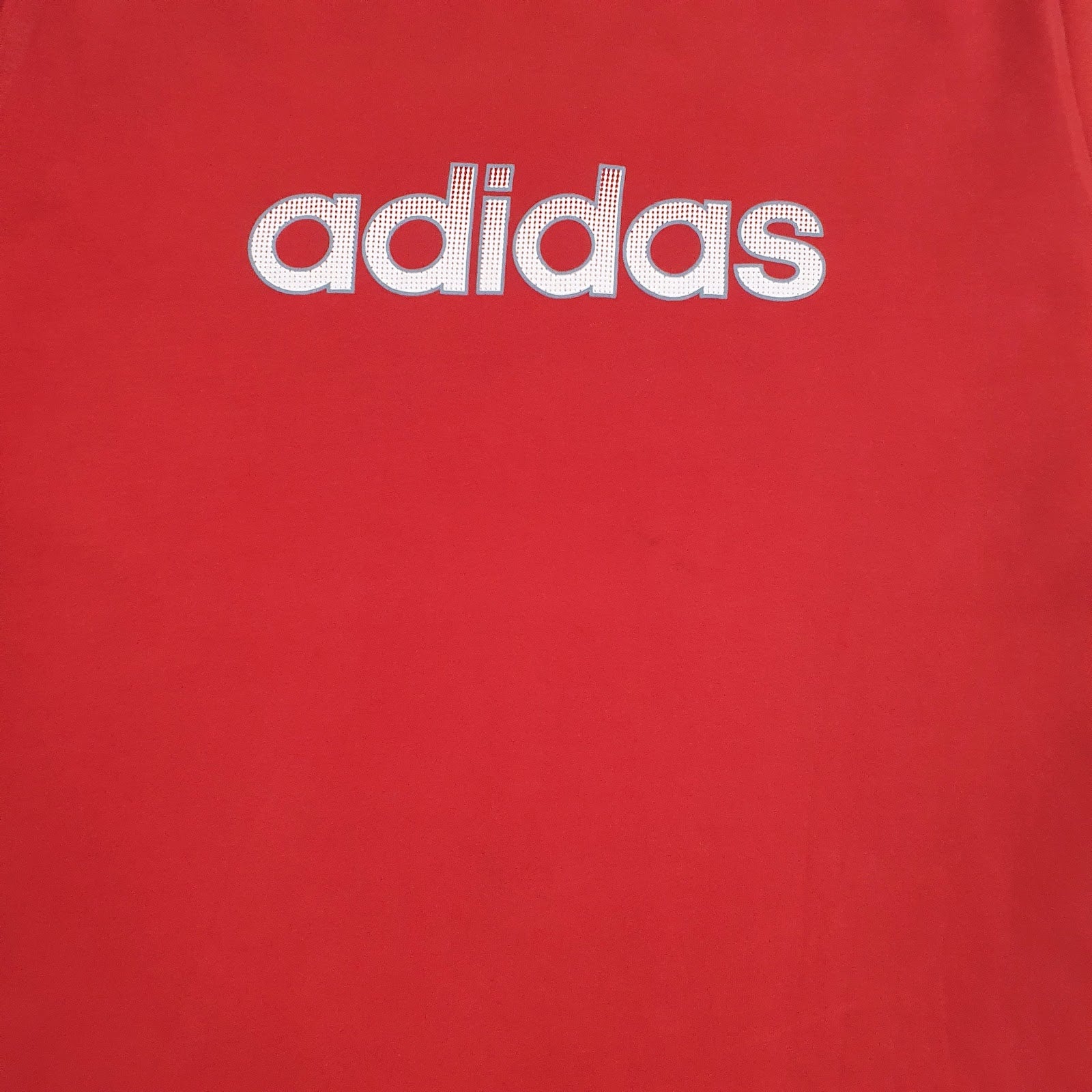Mens Red Adidas Vintage 00s Spellout  T Shirt