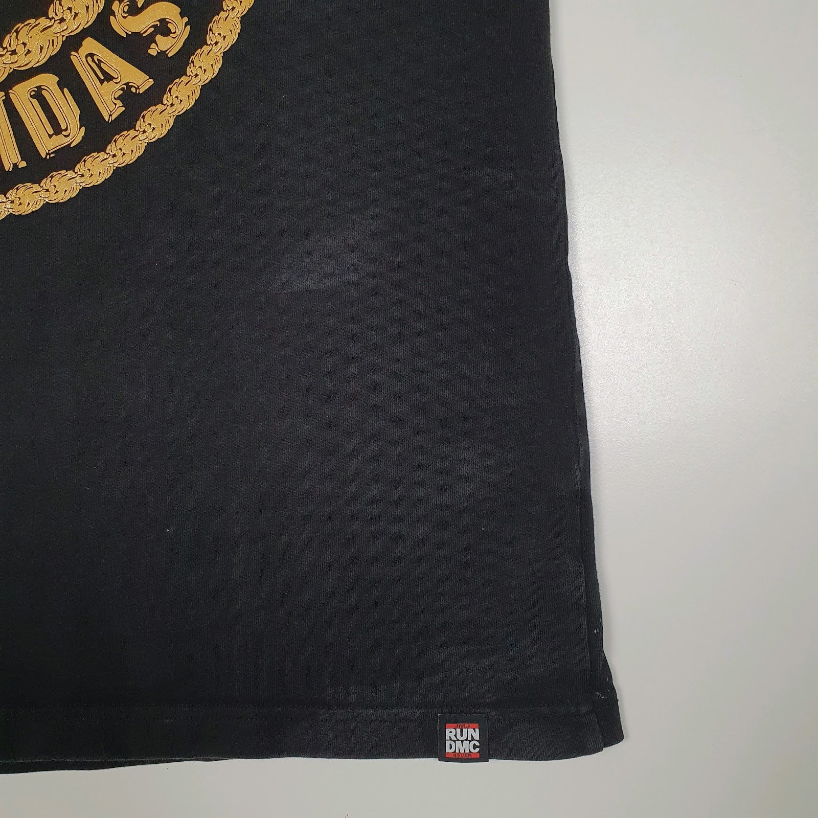 Mens Black Adidas Run DMC  T Shirt