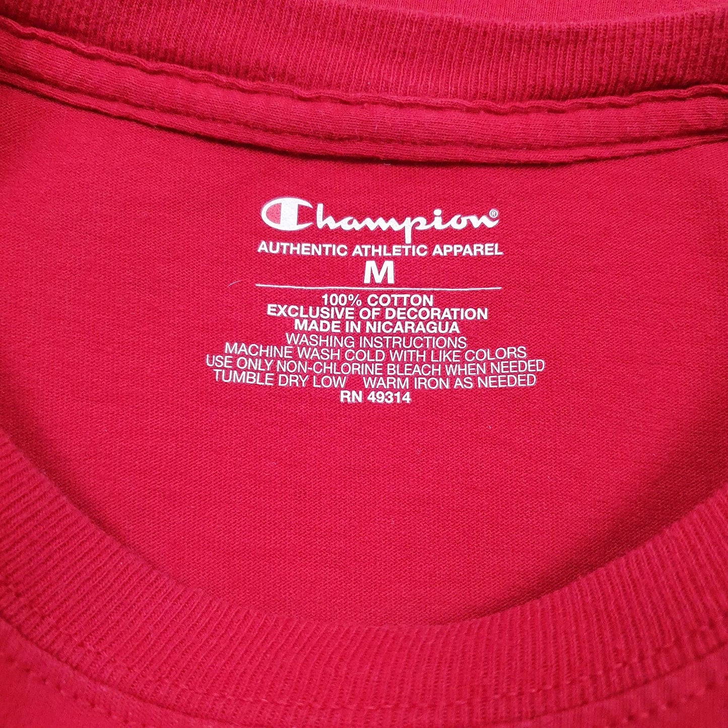 Mens Red Champion Stanford Baseball Full Zip T Shirt