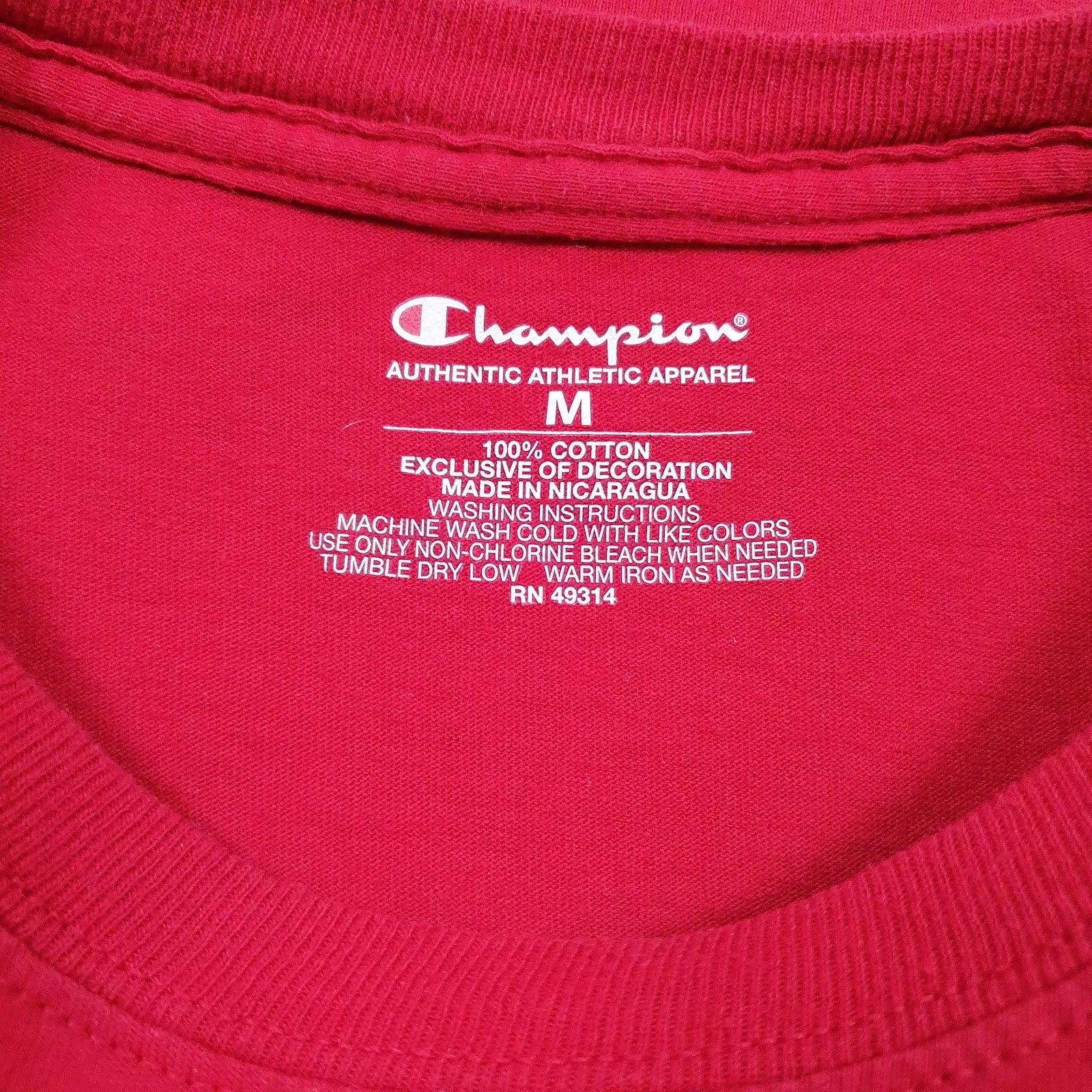 Mens Red Champion Stanford Baseball Full Zip T Shirt