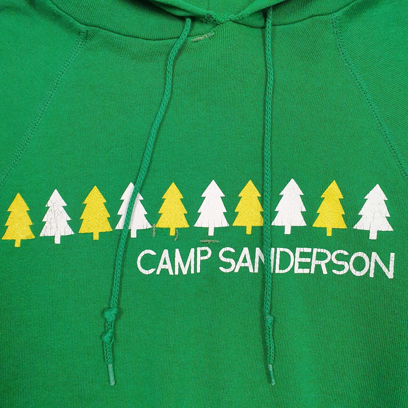 Womens Green Basset-Walker Vintage 90s Hoodie Jumper