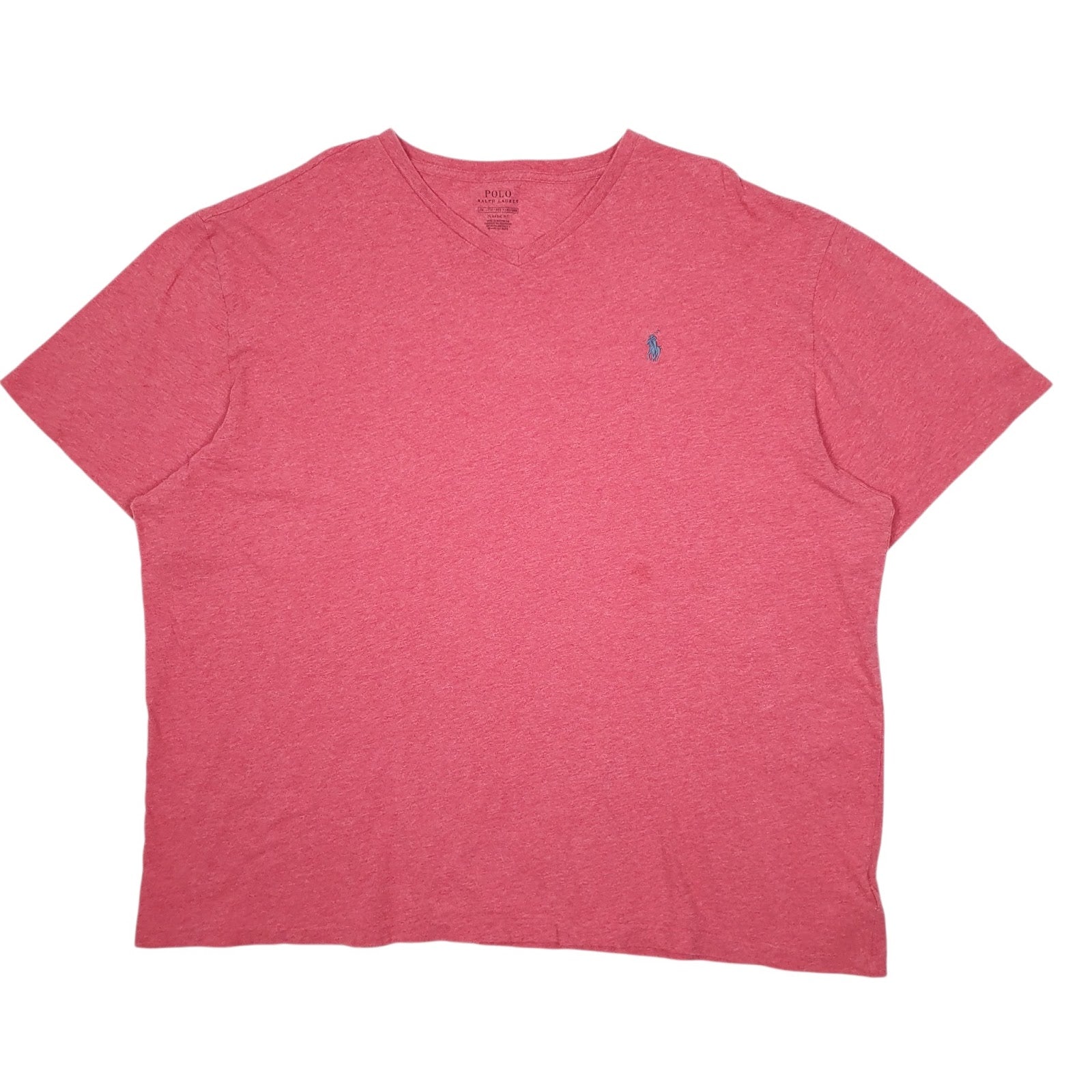 Mens Red Polo Ralph Lauren V Neck Short Sleeve T Shirt