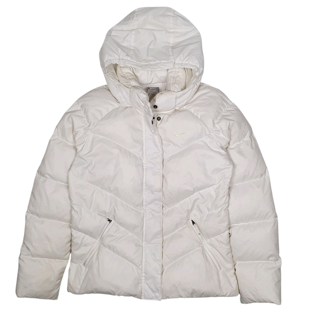 Womens White Nike Vintage 2000s Hoodie Coat