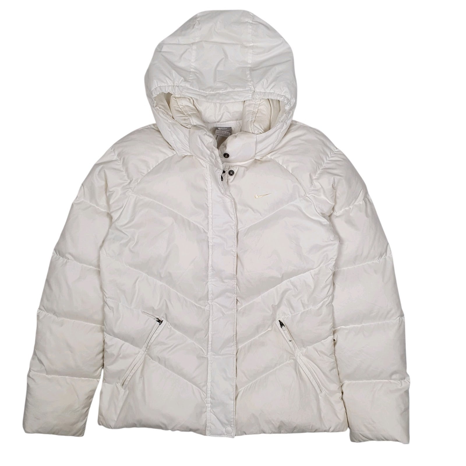 Womens White Nike Vintage 2000s Hoodie Coat