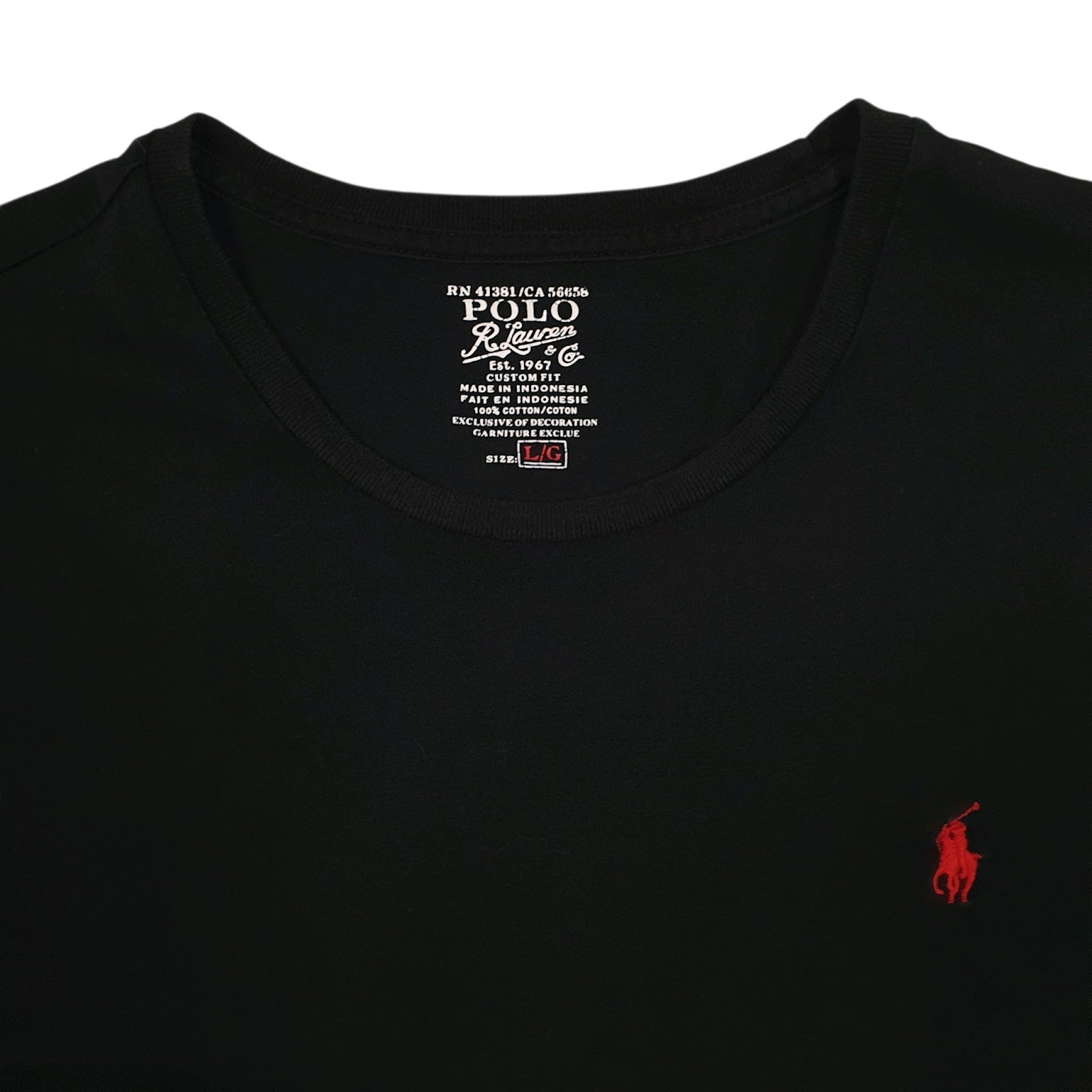 Mens Black Polo Ralph Lauren   T Shirt