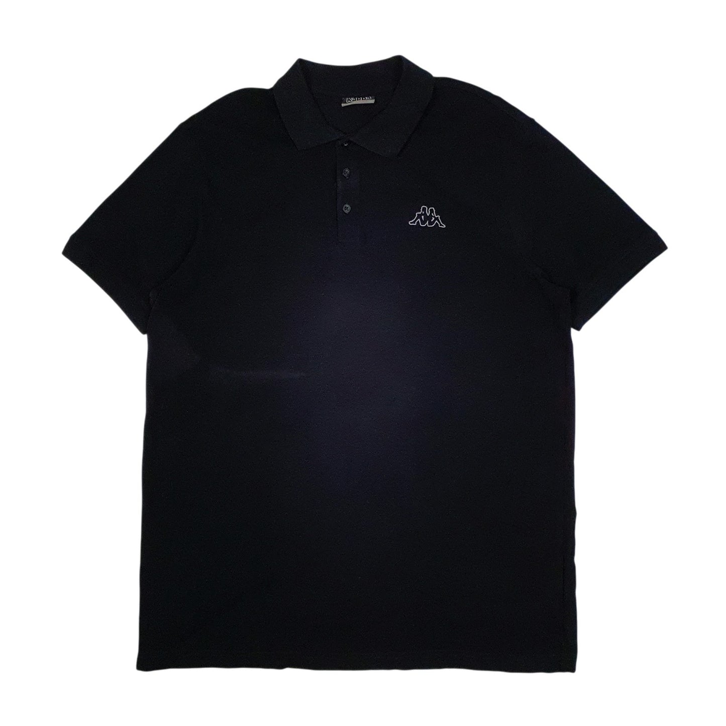 Mens Black Kappa  Short Sleeve Polo Shirt