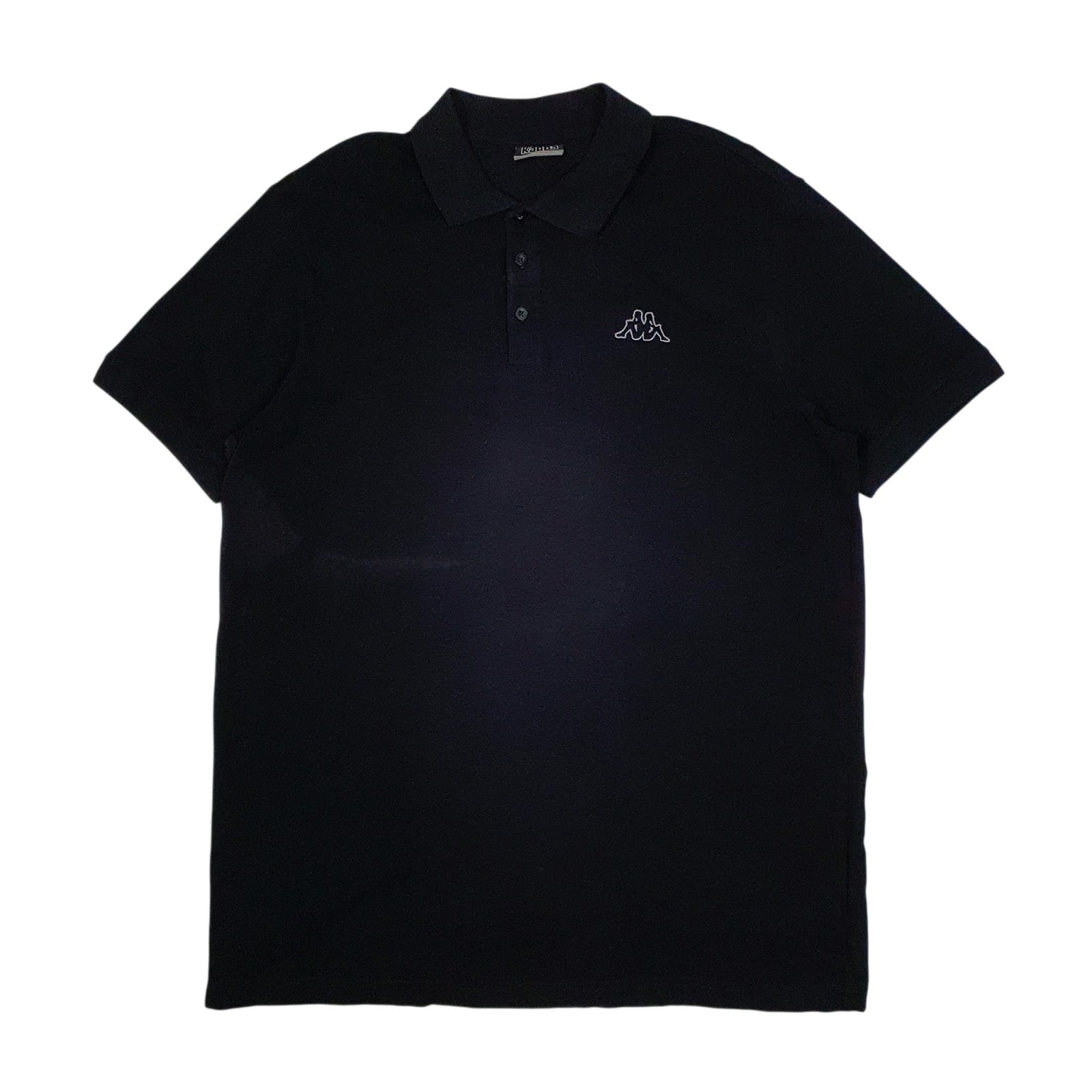 Mens Black Kappa  Short Sleeve Polo Shirt