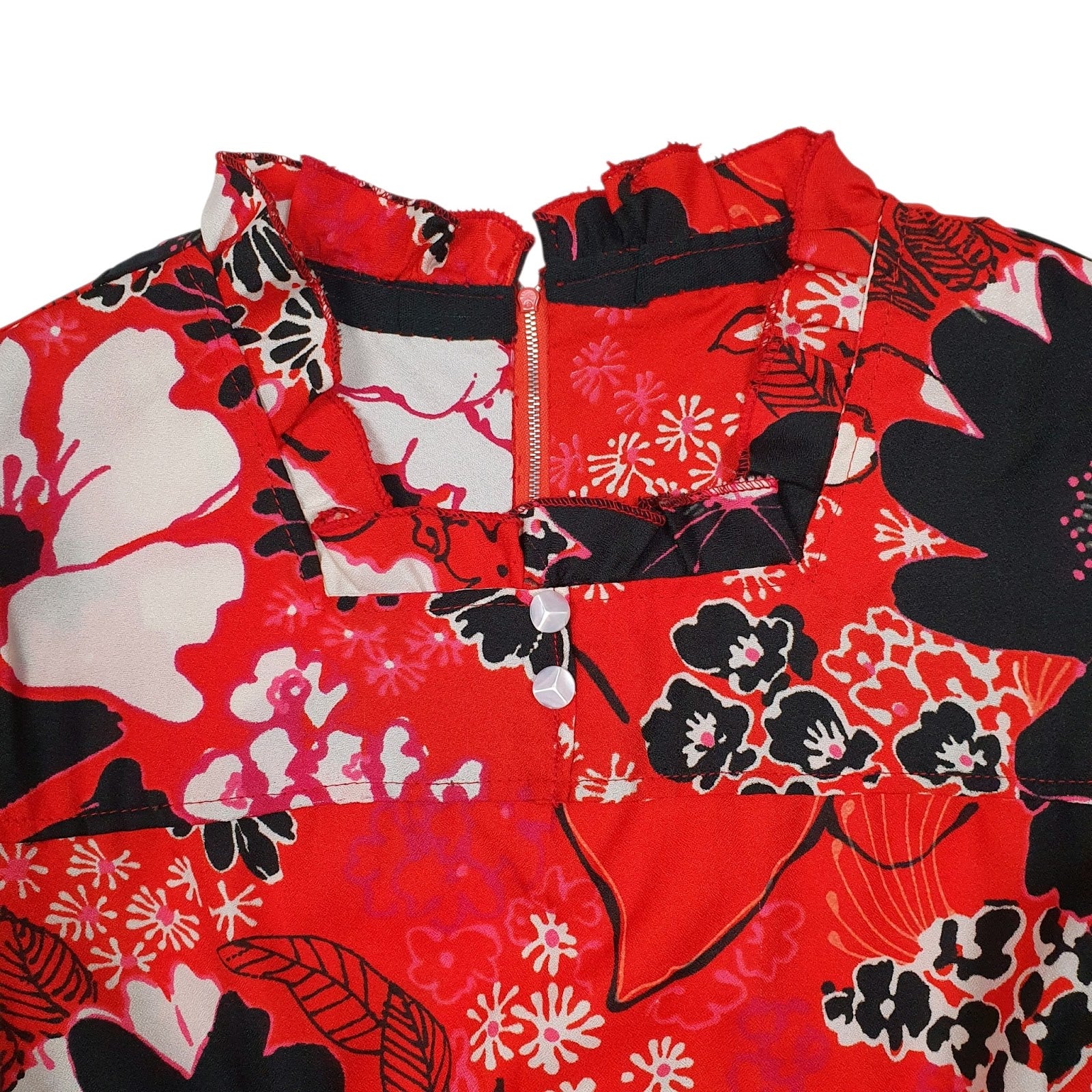 Womens Red Unbranded Floral  Dress