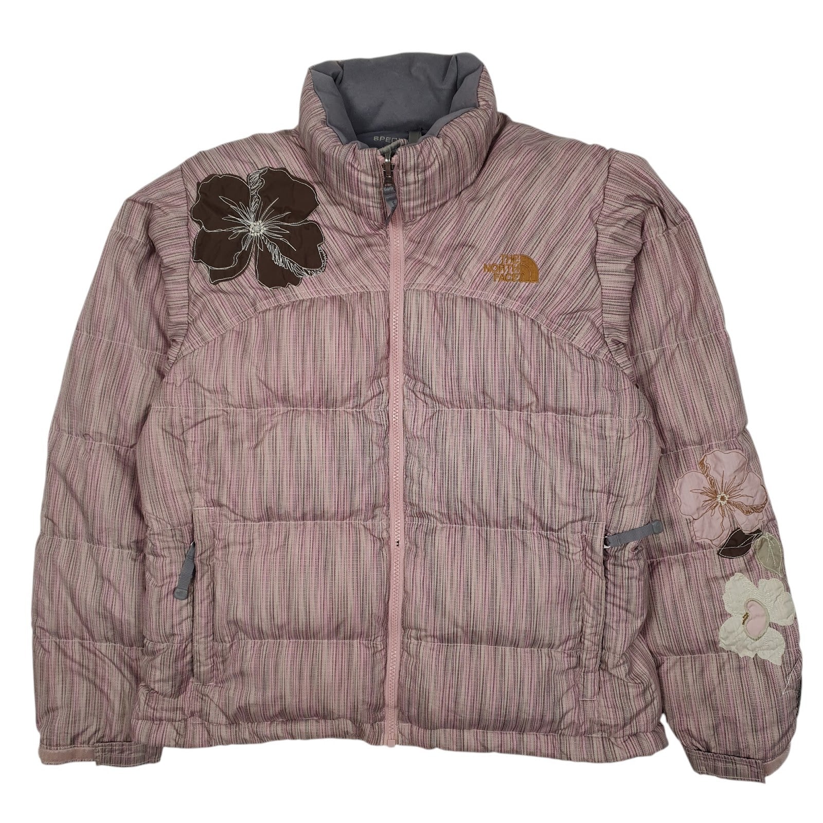 Womens Pink The North Face Nuptse Floral  Coat