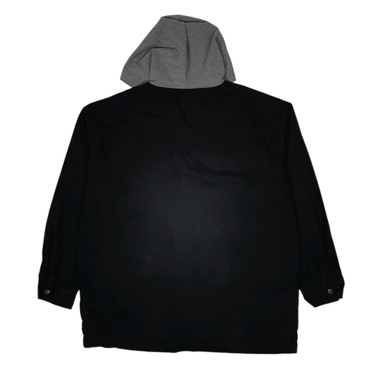 Mens Black Wrangler Windbreaker Chore Hoodie  Coat