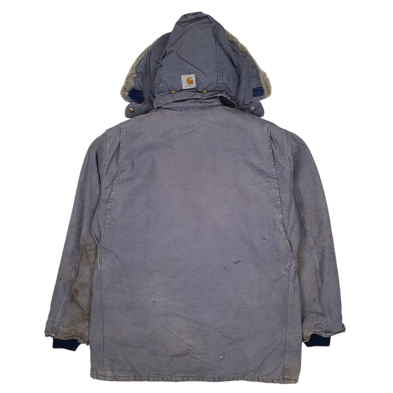 Mens Blue Carharrt Field Chore Workwear Full Zip Coat