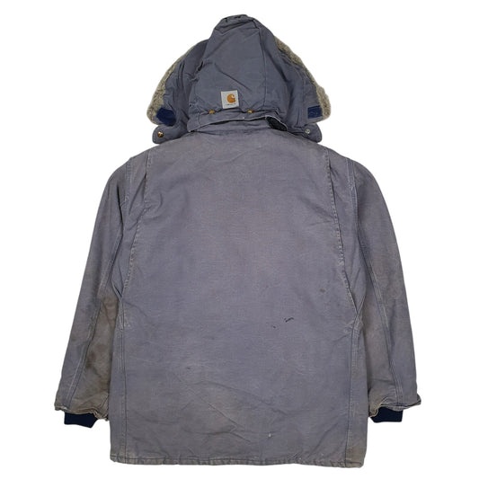 Mens Blue Carharrt Field Chore Workwear Full Zip Coat