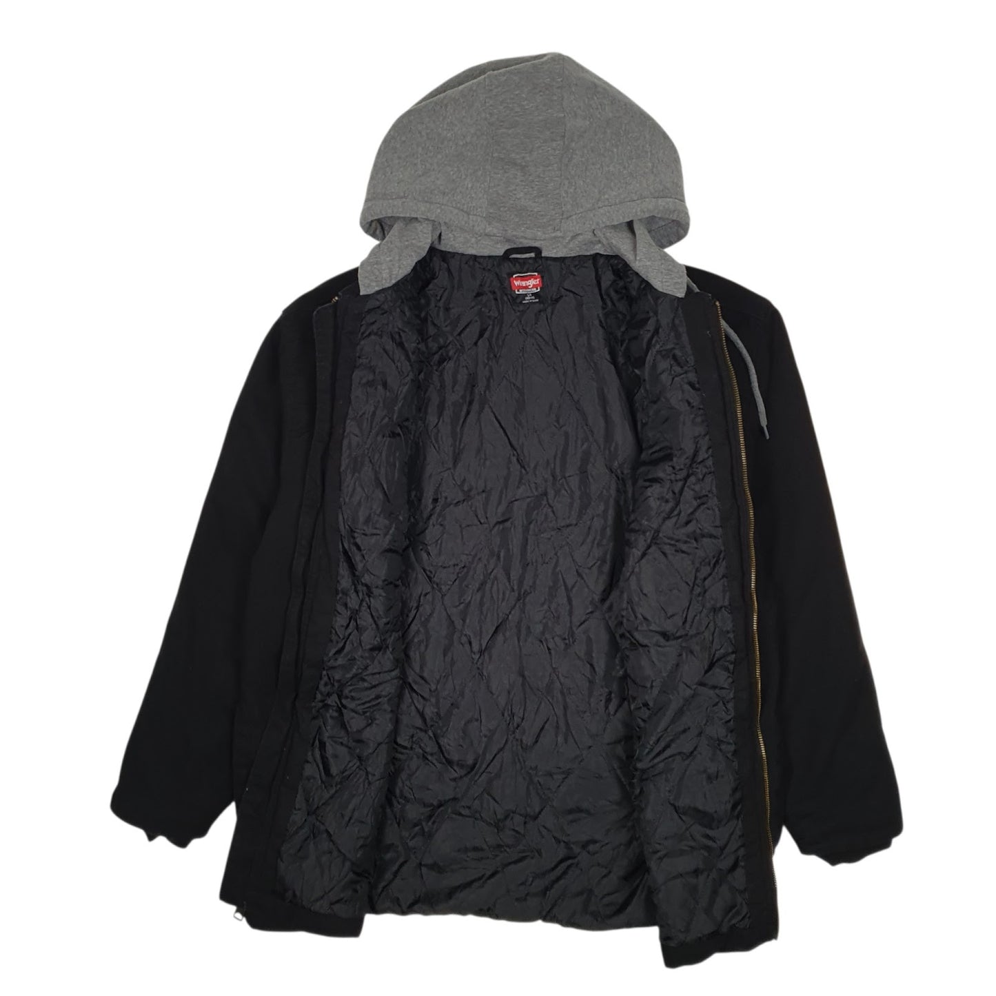 Mens Black Wrangler Hoodie Chore  Coat