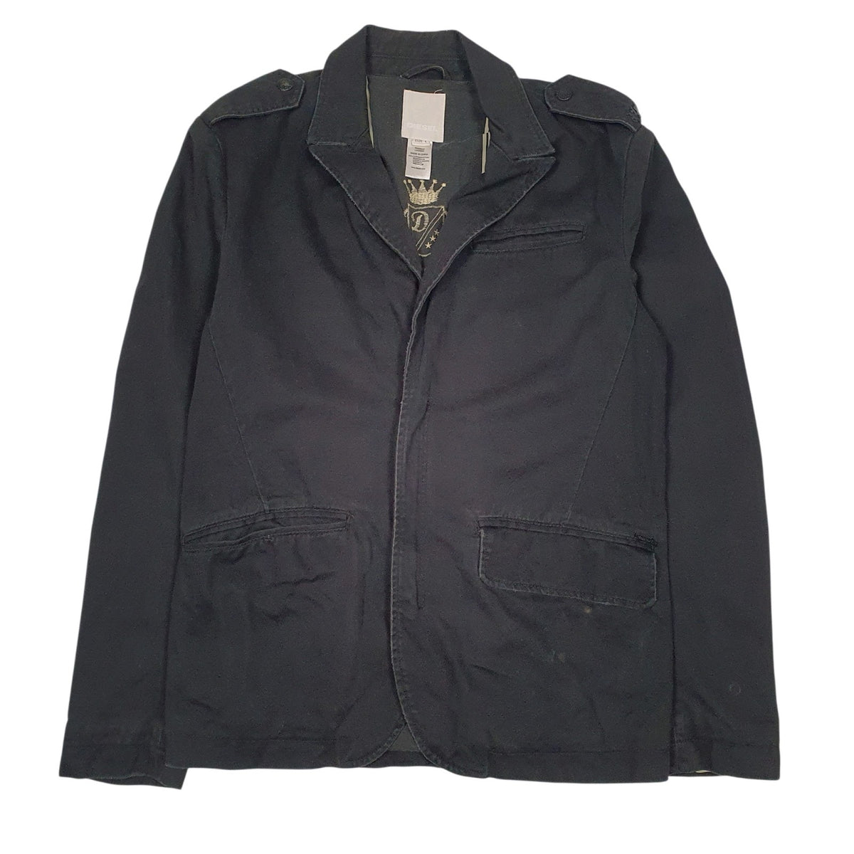 Womens Black Diesel Military  Coat