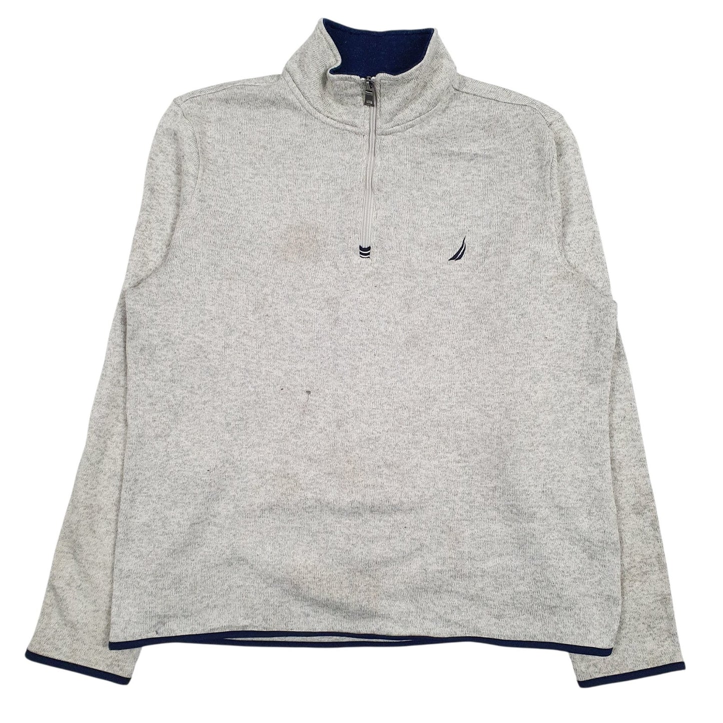 Mens Grey Nautica  Quarter Zip Jumper