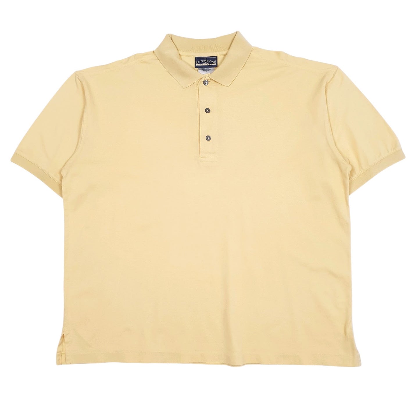 Mens Yellow Outer Banks  Short Sleeve Polo Shirt