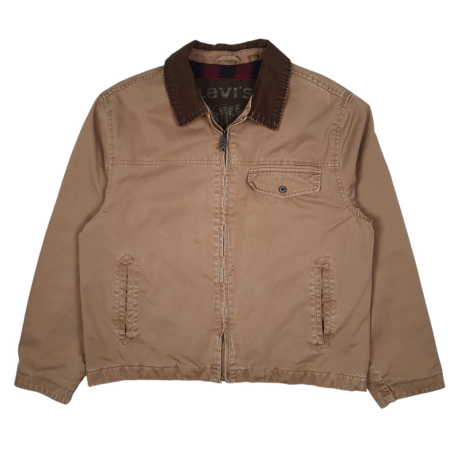 Mens Beige Levis Harrington Mechanics  Coat
