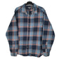 Mens Blue Eddie Bauer Flannel Long Sleeve Shirt