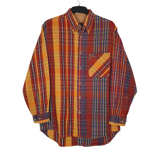 Mens Brown Marlboro Classics Vintage 90s Long Sleeve Shirt