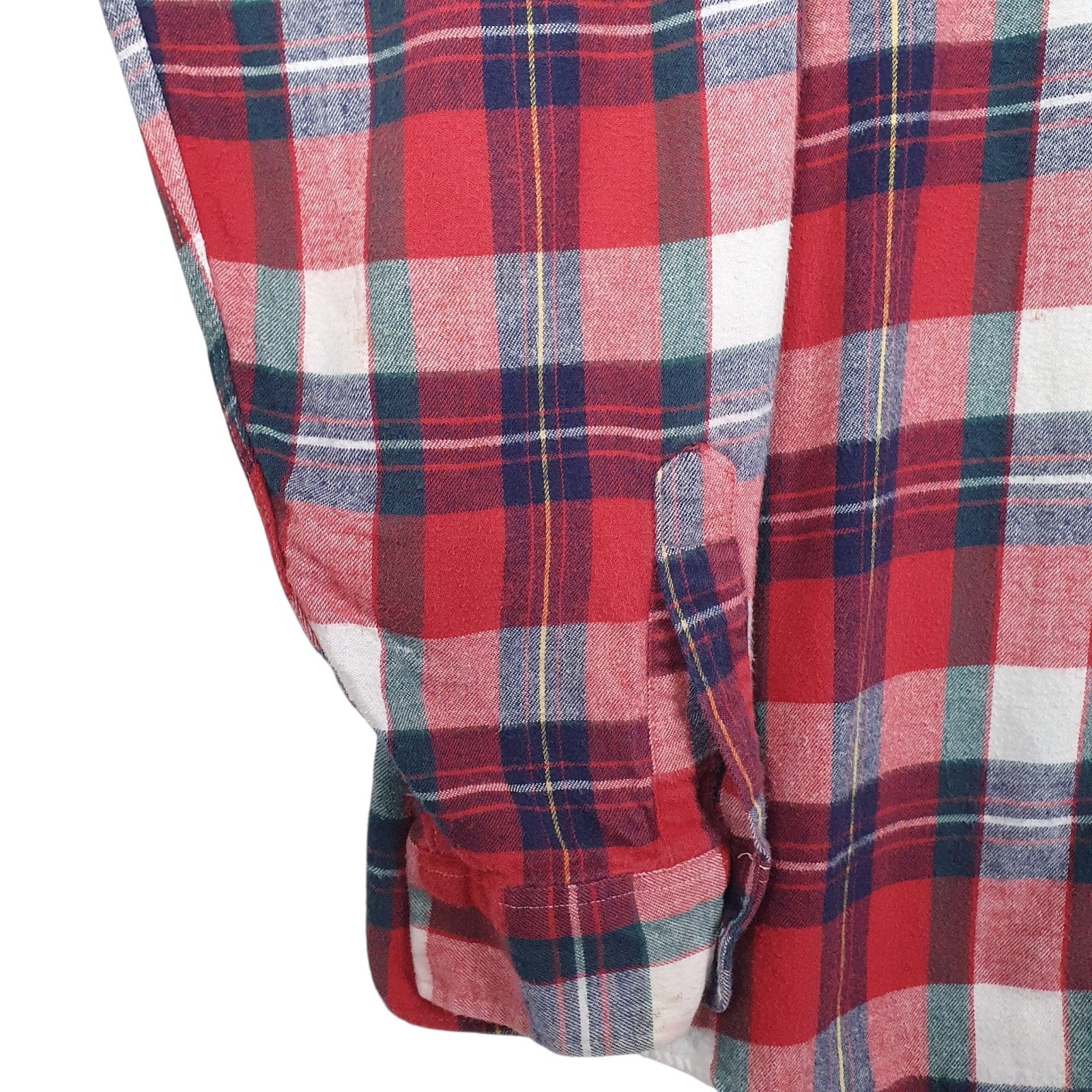 Mens Red L.L.Bean Flannel Made In USA Vintage 90s  Shirt