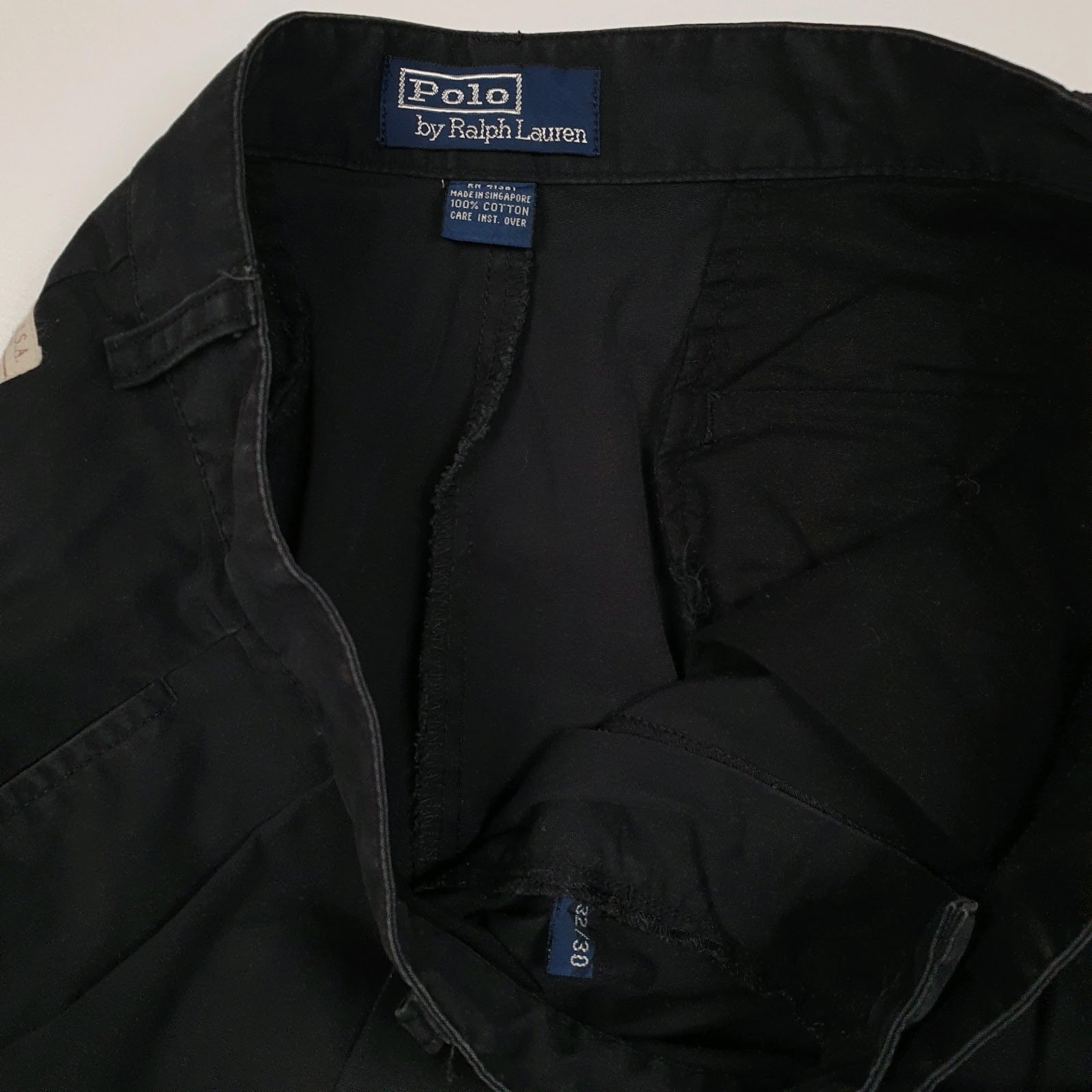 Mens Black Polo Ralph Lauren Hammond Pant Double Pleated  Trousers