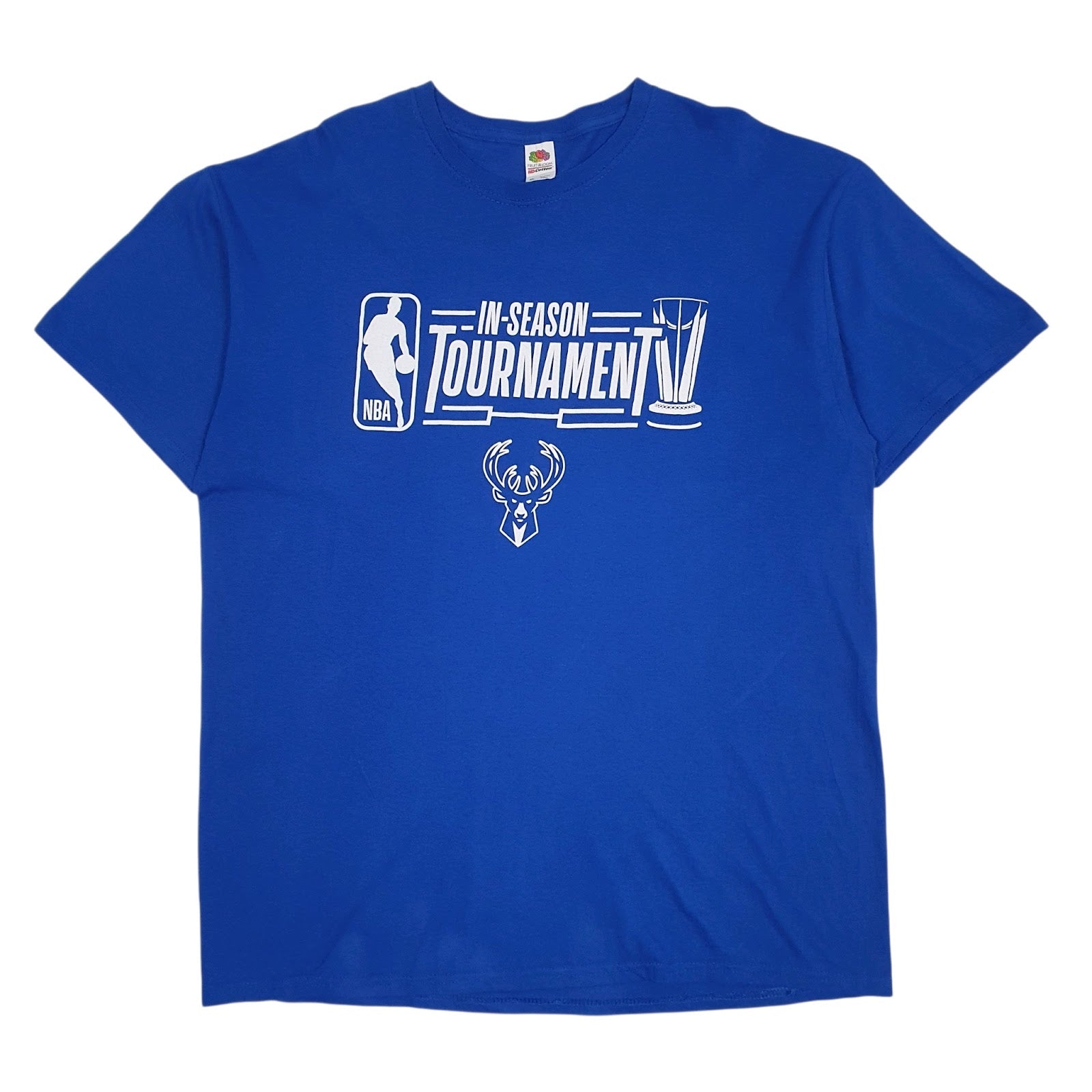 Mens Blue Fruit Of The Loom NBA Short Sleeve T Shirt