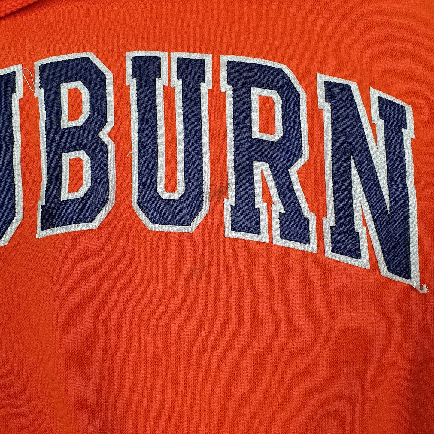Mens Orange Champion Auburn College Hoodie Jumper