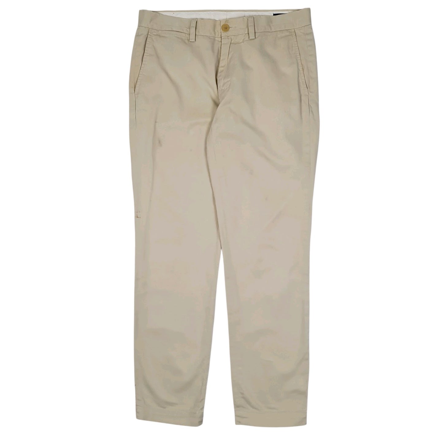 Mens Cream Polo Ralph Lauren Slim Fit Chino Trousers