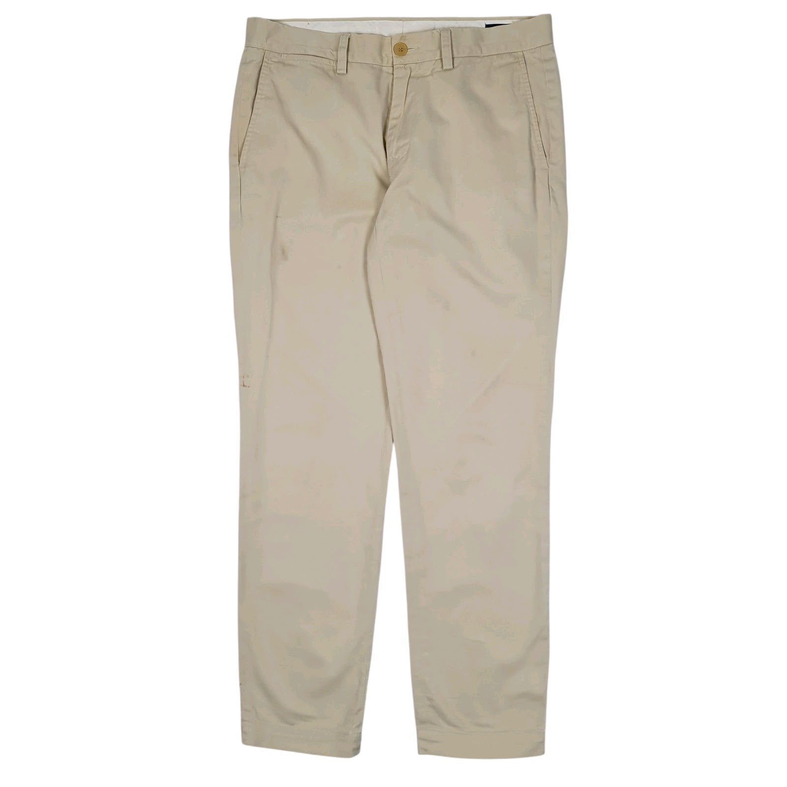 Mens Cream Polo Ralph Lauren Slim Fit Chino Trousers