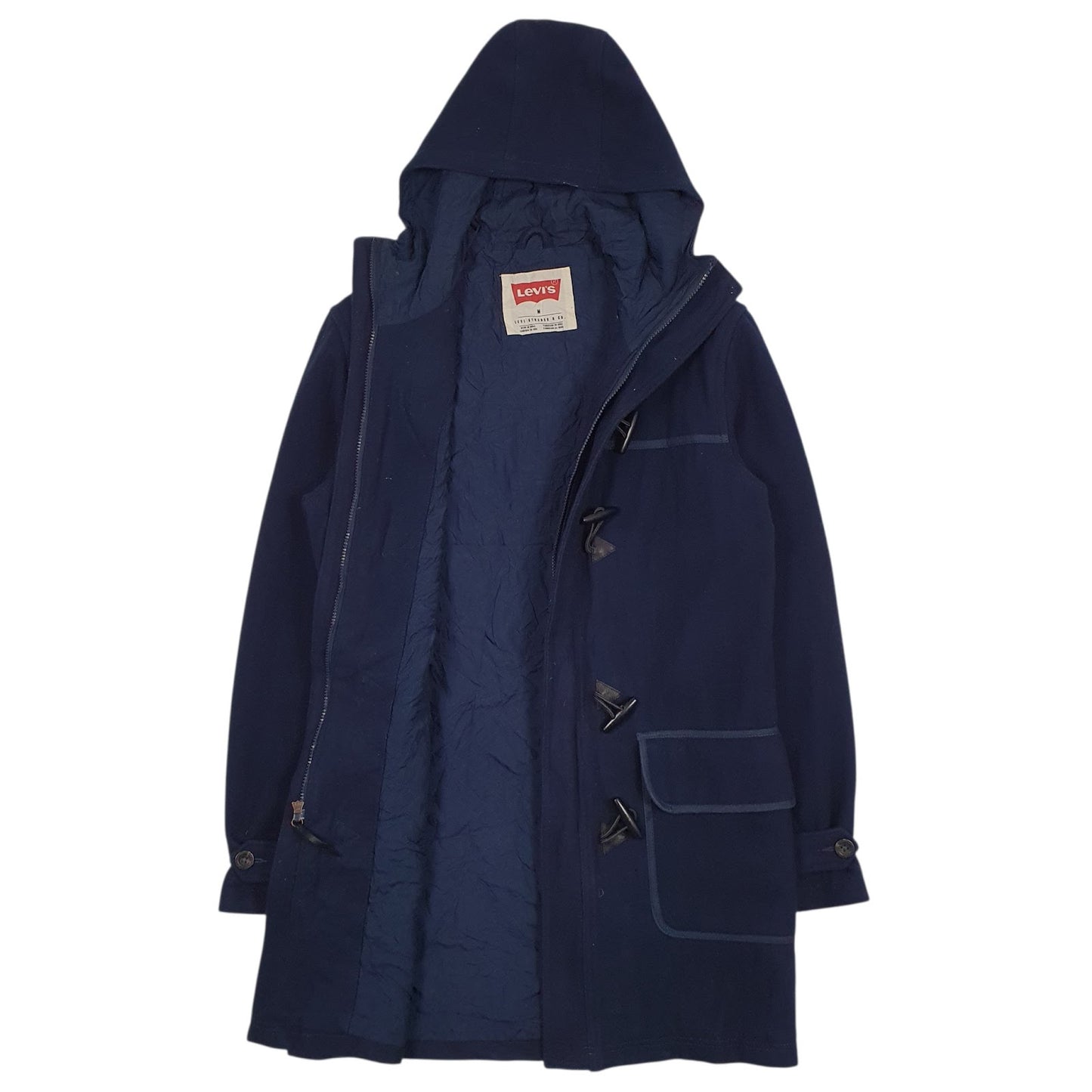 Mens Navy Levis Longlined  Coat