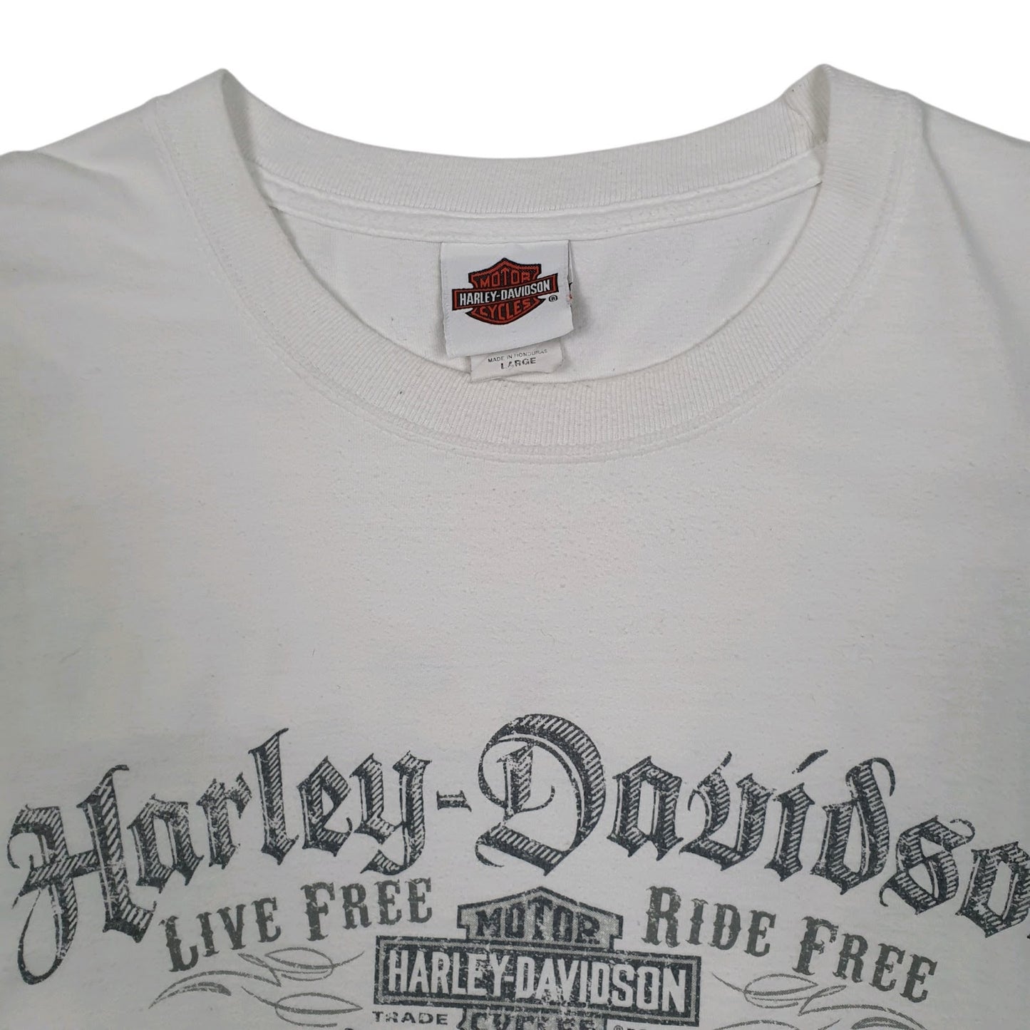 Mens White Harley Davidson Oakland California Motorcycles  T Shirt
