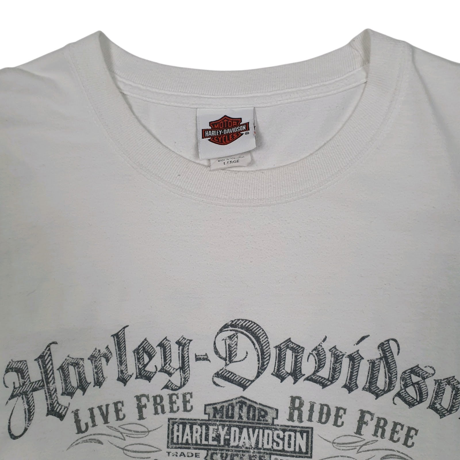 Mens White Harley Davidson Oakland California Motorcycles  T Shirt