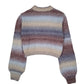 Womens Blue Garage Cropped Crewneck Jumper
