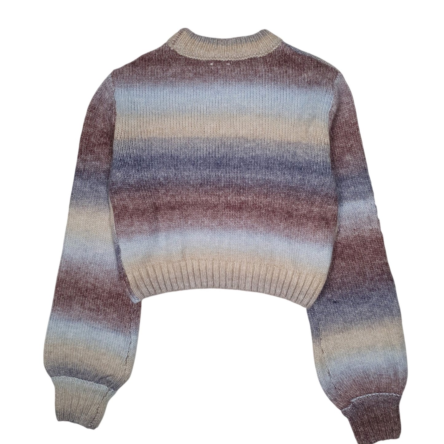 Womens Blue Garage Cropped Crewneck Jumper