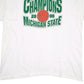 Mens White Fruit Of The Loom Vintage 00s National Champions Michigan State  T Shirt