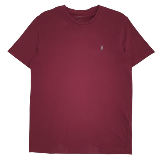 Mens Red All Saints  Short Sleeve T Shirt