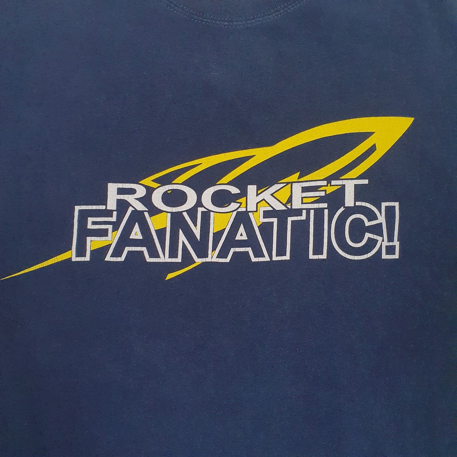 Mens Navy Fruit Of The Loom Rocket Fanatics  T Shirt