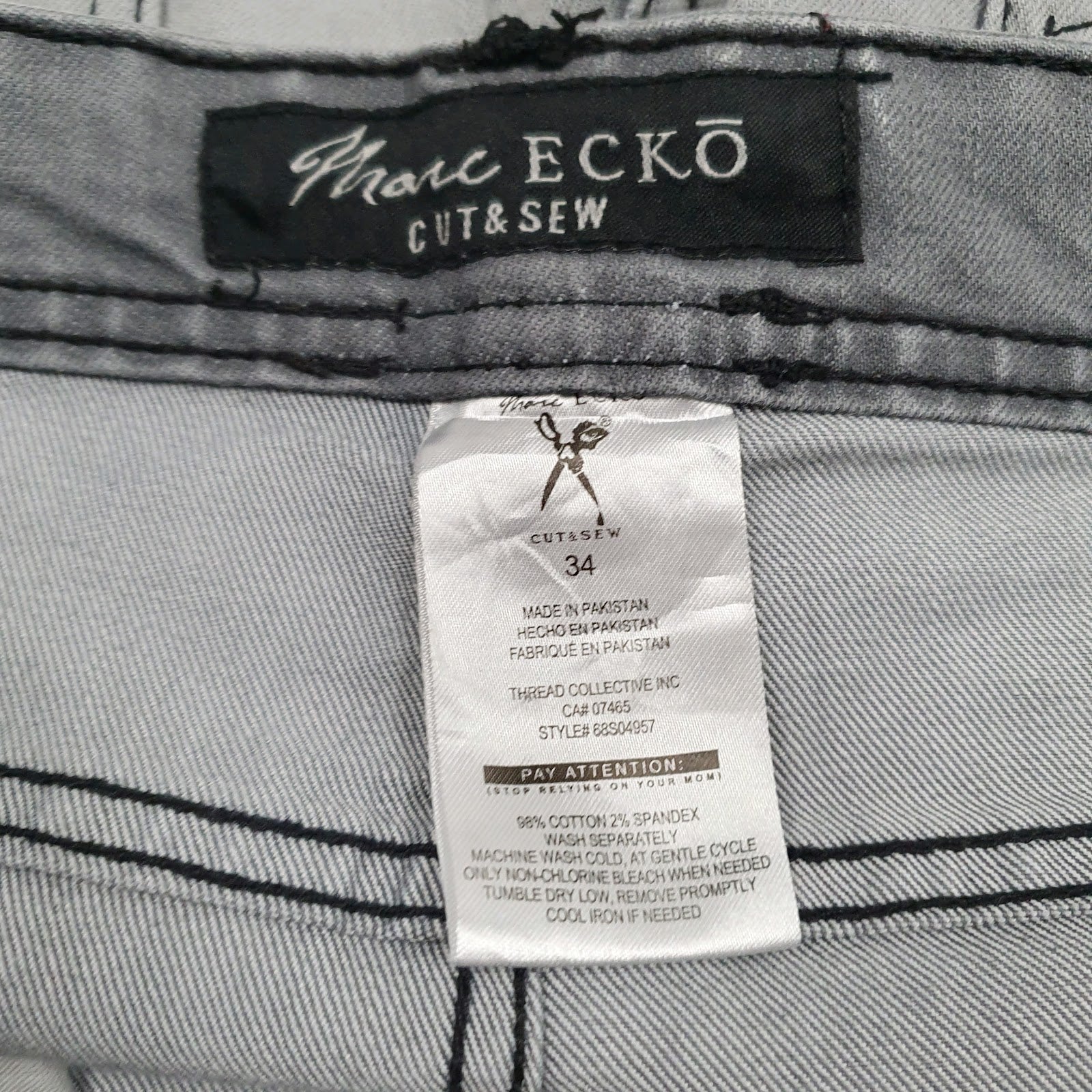 Mens Grey Marc Ecko   Shorts