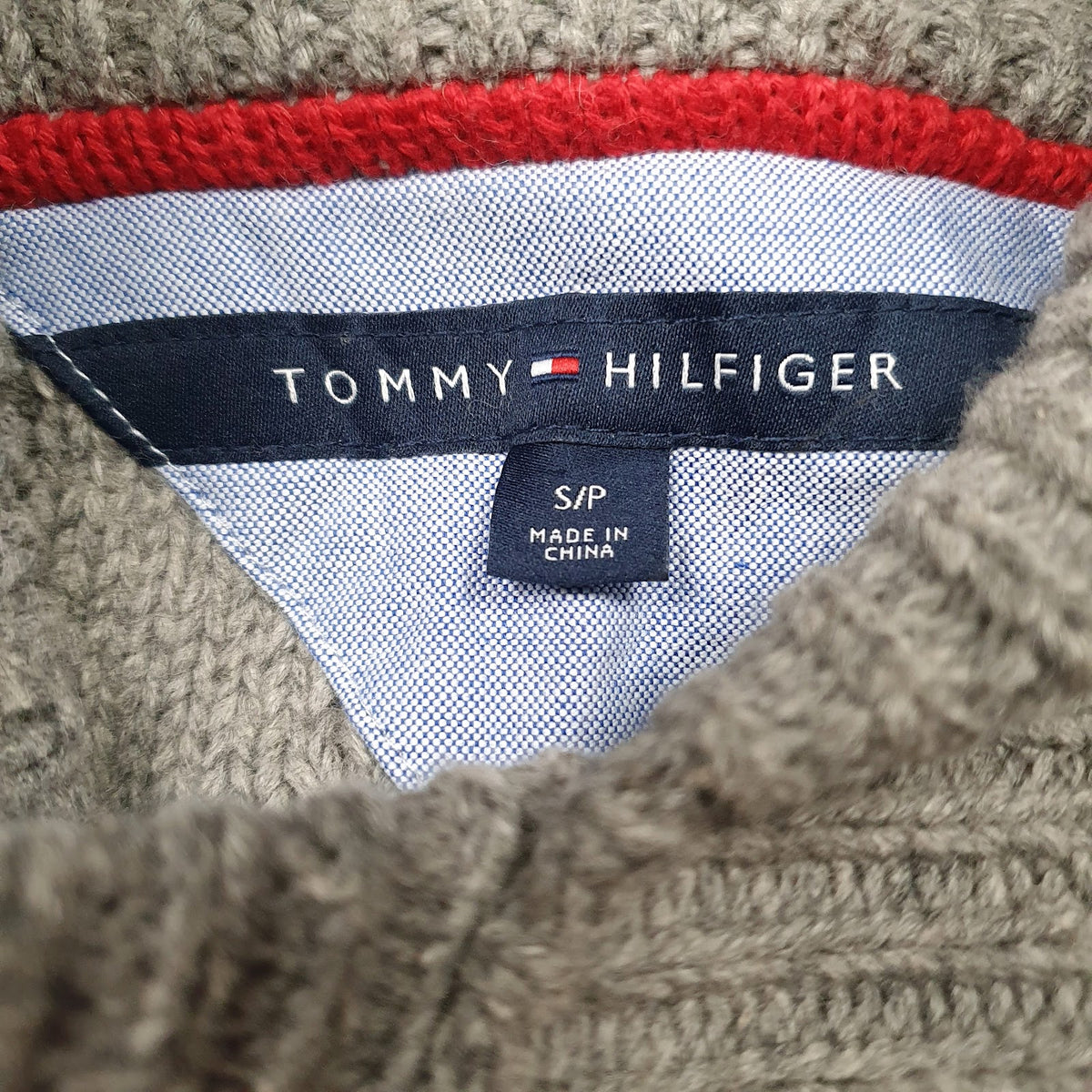 Womens Grey Tommy Hilfiger Knit Shoal Neck Jumper