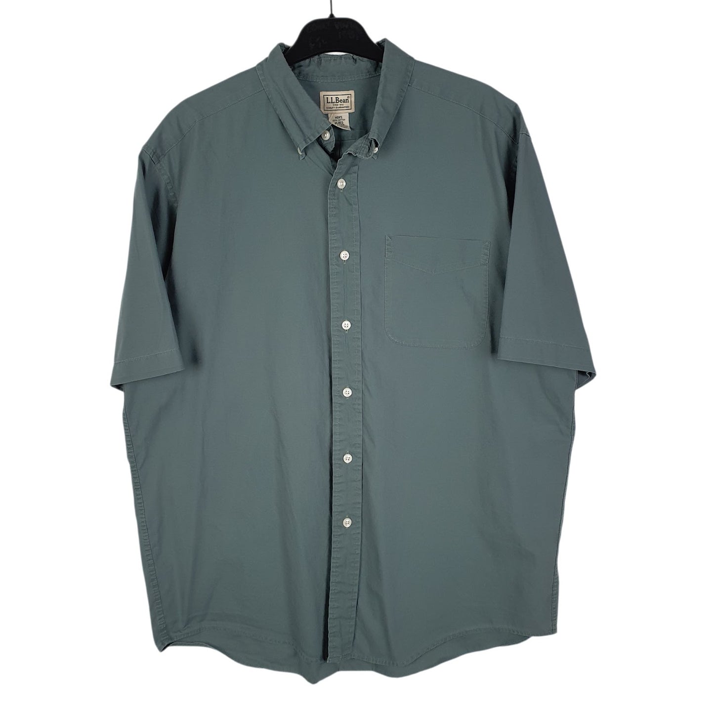 Mens Green L.L.Bean  Short Sleeve Shirt