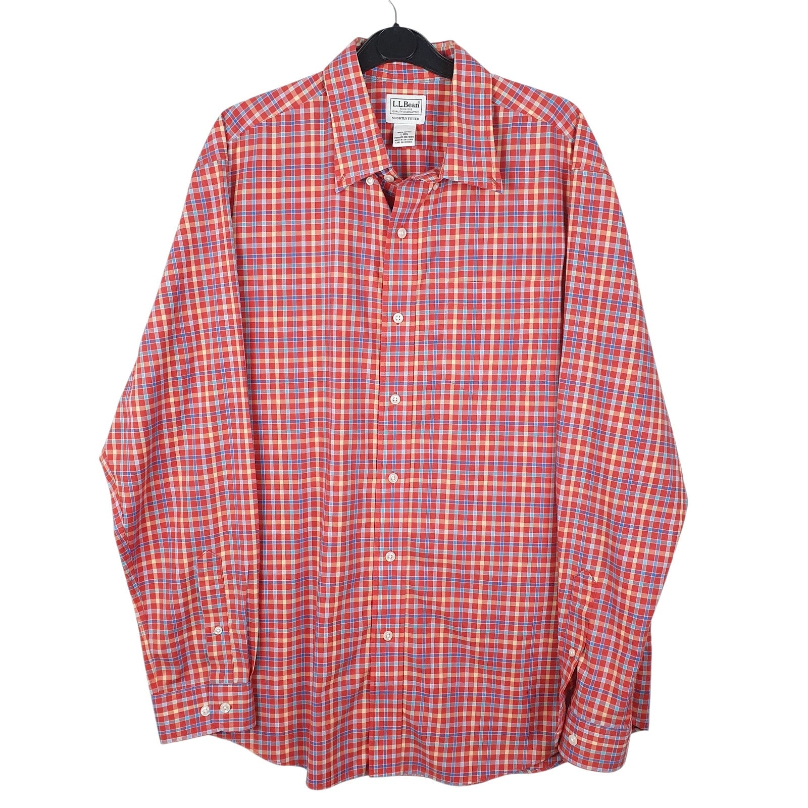 Mens Red L.L.Bean  Long Sleeve Shirt