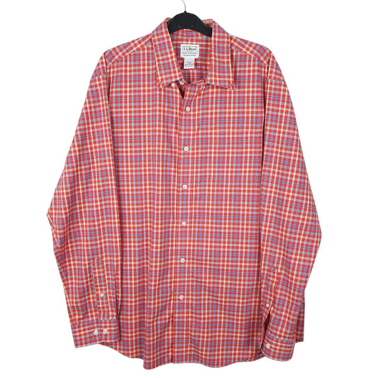 Mens Red L.L.Bean  Long Sleeve Shirt