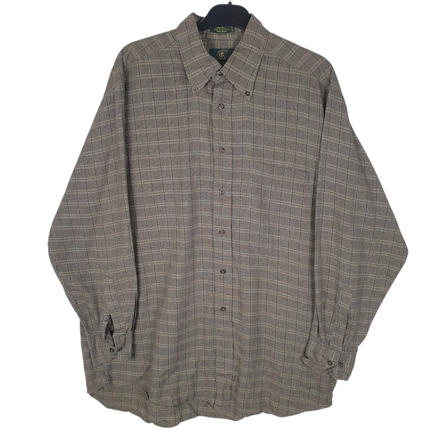 Mens Grey Club Room  Long Sleeve Shirt