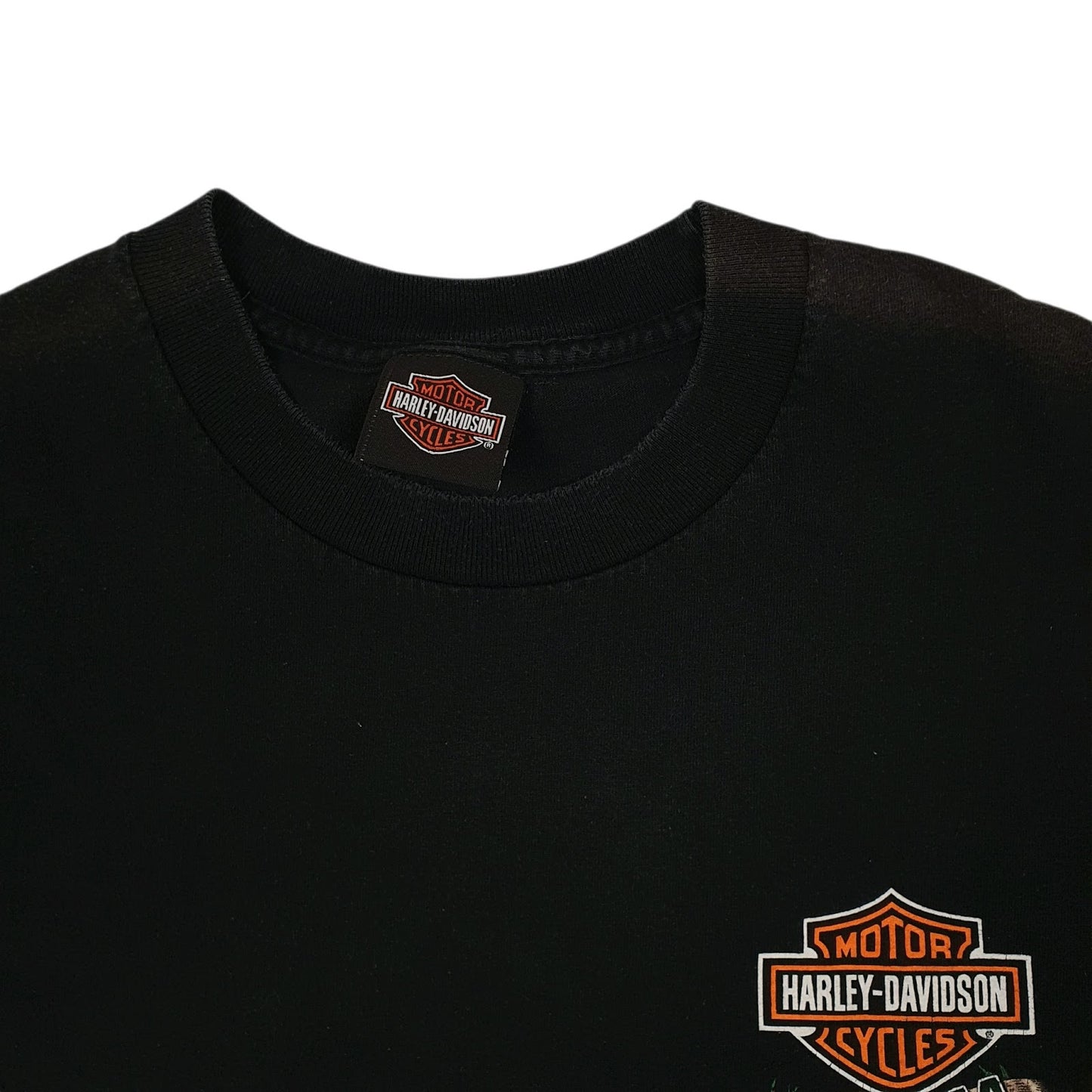 Mens Black Harley Davidson Jamaica Turtle Neck T Shirt