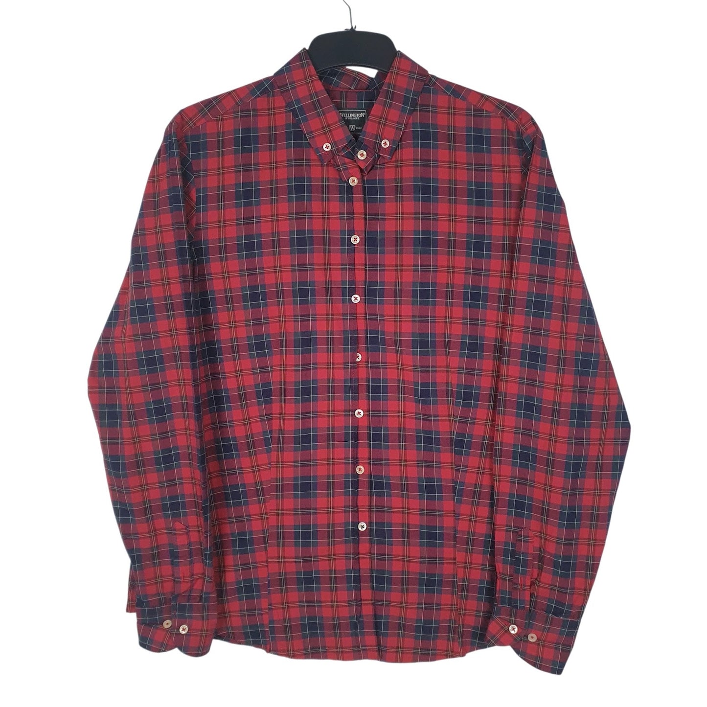 Mens Red Wellington  Long Sleeve Shirt